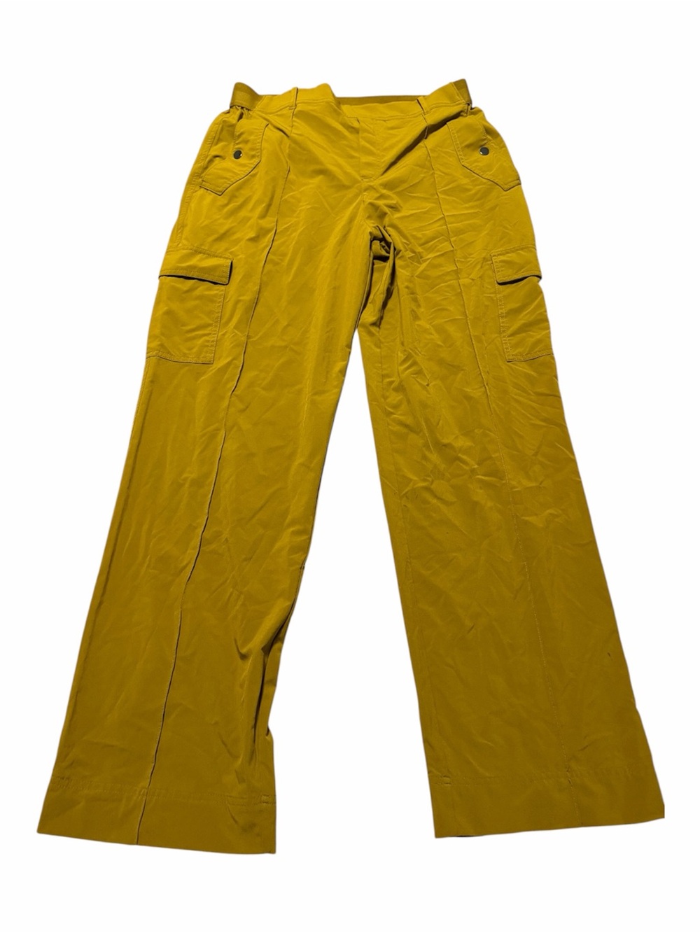 Athleta Vienna Cargo Pants Brass Yellow Women’s Size 14 Workout Daily Travel